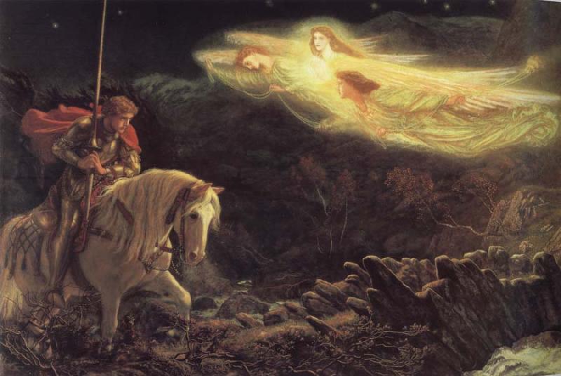 Arthur Hughes The Quest of the Holy Grail Germany oil painting art